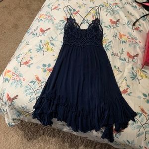 Free People navy Adela dress size XS